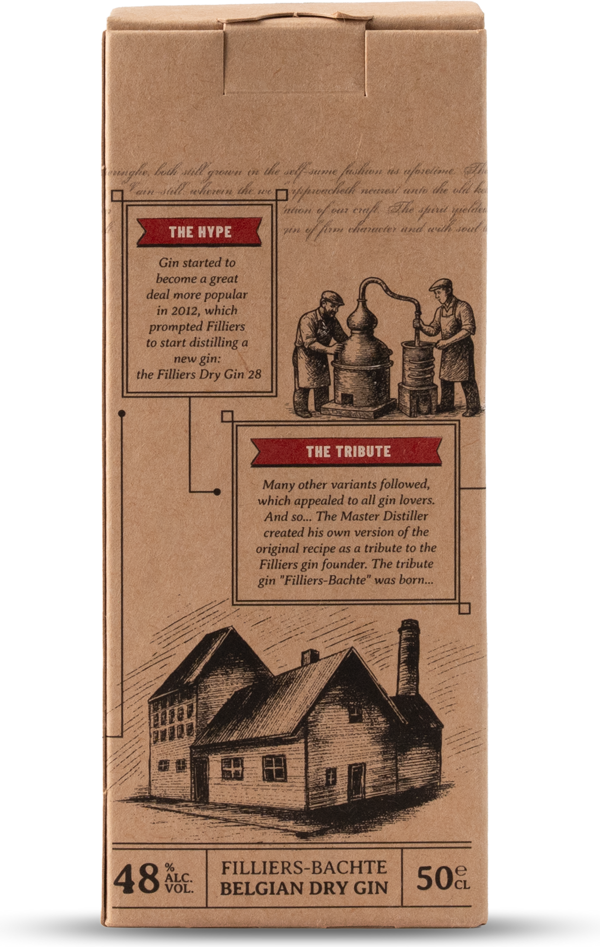 Tribute-Filliers Bachte Gin in etui