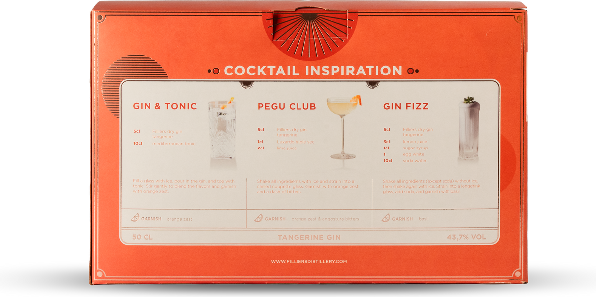 Tangerine Gin met glazen giftset
