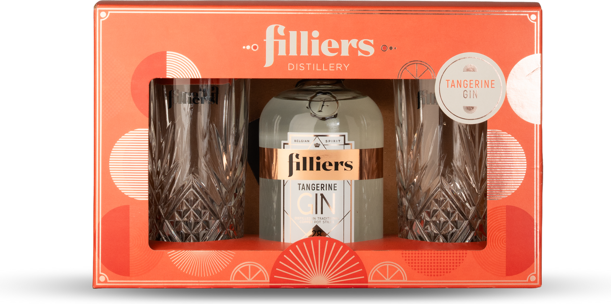 Tangerine Gin met glazen giftset