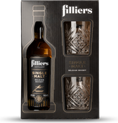 Bourbon whisky met glazen giftset
